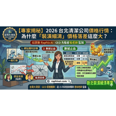 【專家揭秘】2026 台北清潔公司價格行情：為什麼「裝潢細清」價格落差這麼大？